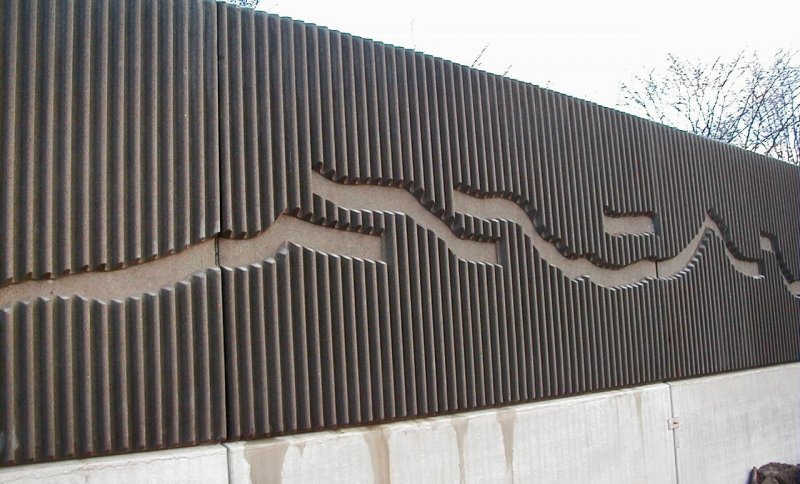 Betonová protihluková stěna Liadur - LSW Buende Sued